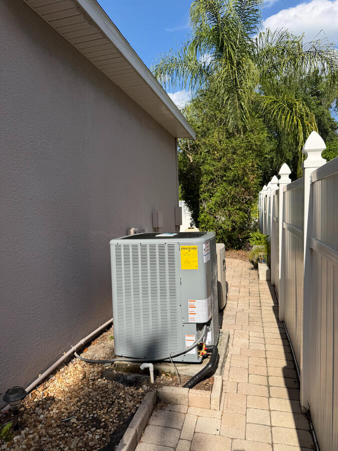 Don't let a narrow lot limit your comfort. This space-saving AC installation shows how we utilize custom layouts to provide powerful cooling even in tight side-yard walkways. We specialize in compact HVAC solutions that maintain proper clearance for airflo Don't let a narrow lot limit your comfort. This space-saving AC installation shows how we utilize custom layouts to provide powerful cooling even in tight side-yard walkways. We specialize in compact HVAC solutions that maintain proper clearance for airflo
