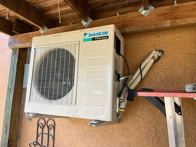 Say goodbye to hot spots with an energy-efficient Daikin ductless mini-split. This wall-mounted outdoor unit is the perfect solution for targeted cooling in sunrooms, garage conversions, or home offices. Experience the quiet, powerful performance of Daikin Say goodbye to hot spots with an energy-efficient Daikin ductless mini-split. This wall-mounted outdoor unit is the perfect solution for targeted cooling in sunrooms, garage conversions, or home offices. Experience the quiet, powerful performance of Daikin