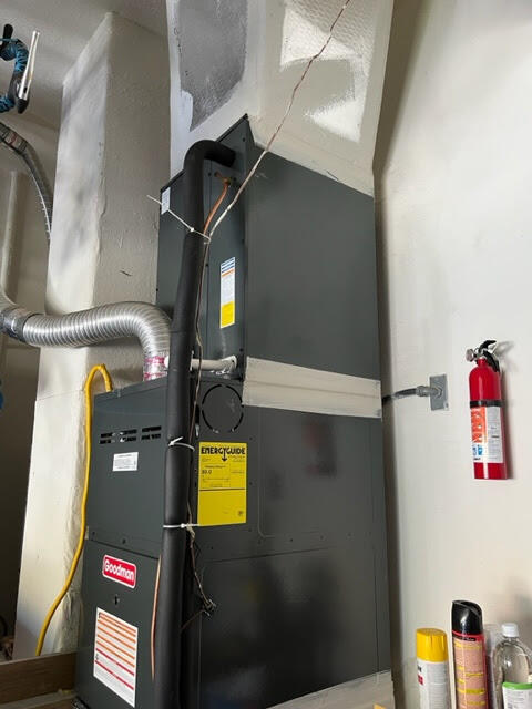 What’s inside your walls matters. This vertical indoor air handler unit was installed with high-efficiency filtration and integrated safety equipment to protect your home from leaks. What’s inside your walls matters. This vertical indoor air handler unit was installed with high-efficiency filtration and integrated safety equipment to protect your home from leaks.